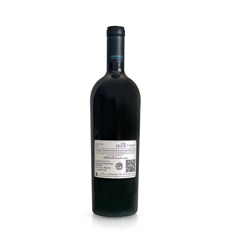 Algodón Vino Pato Fillol, Malbec-Cabernet Sauvignon, Black Label - Caja x 6